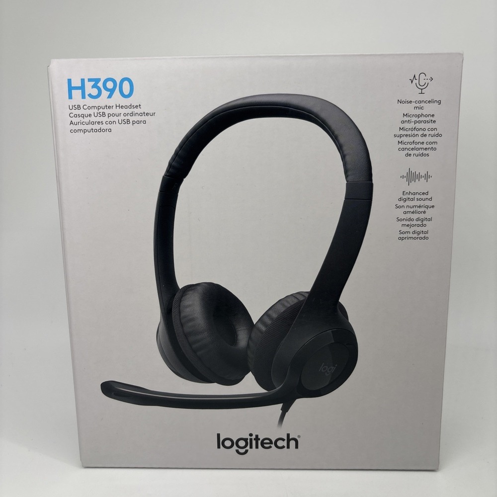 Logitech H390 Over-Head Comfort USB Headset w/ Noise-Canceling Microphone